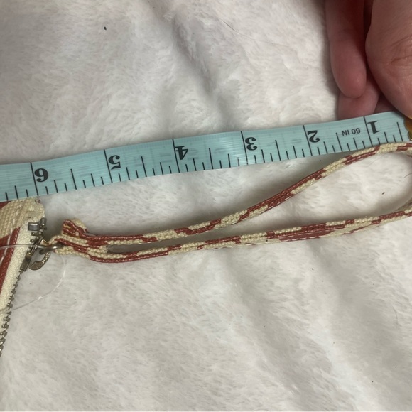 Club Monaco wristlet - reddish Orange and cream - Picture 6 of 6